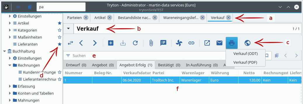 Formular- und Listenansicht